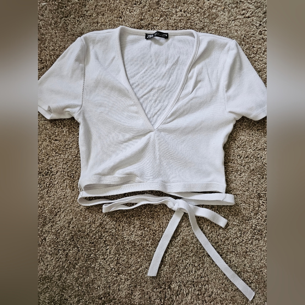 Zara cropped tee M